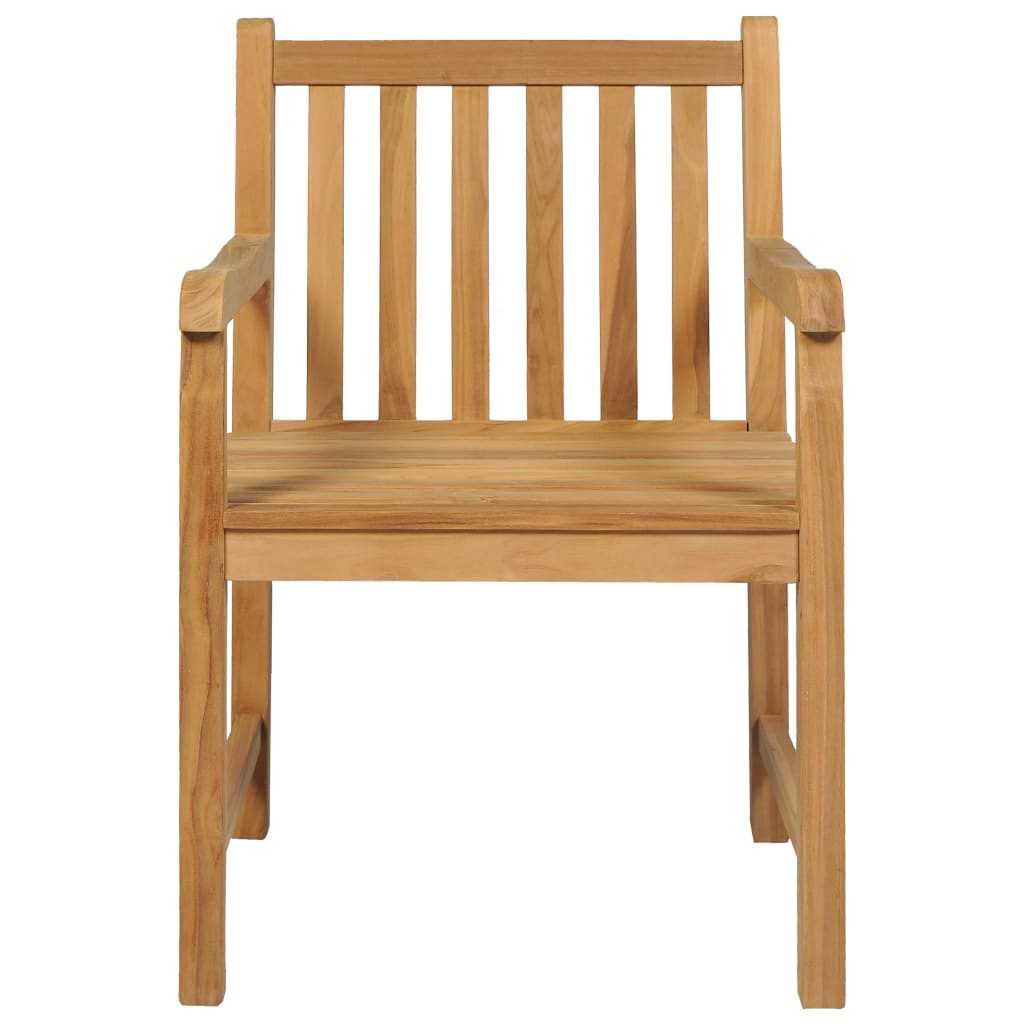 5 Piece Garden Dining Set 160x80 cm Solid Teak Wood