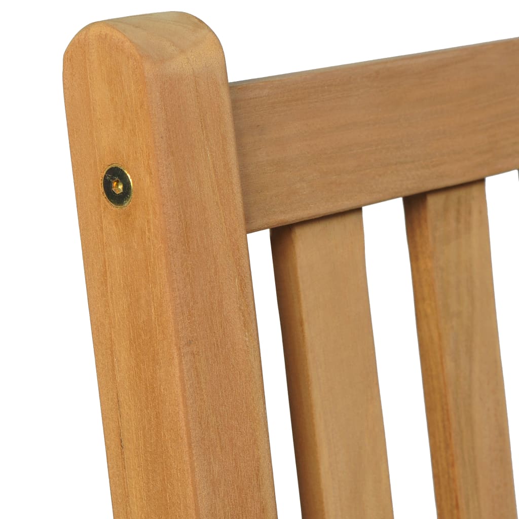 5 Piece Garden Dining Set 160x80 cm Solid Teak Wood