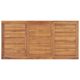 5 Piece Garden Dining Set 160x80 cm Solid Teak Wood