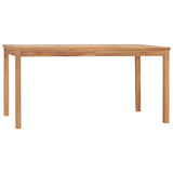 7 Piece Garden Dining Set 160x80 cm Solid Teak Wood