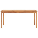 7 Piece Garden Dining Set 160x80 cm Solid Teak Wood