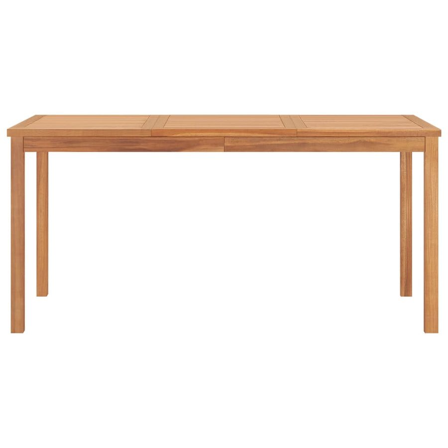 7 Piece Garden Dining Set 160x80 cm Solid Teak Wood
