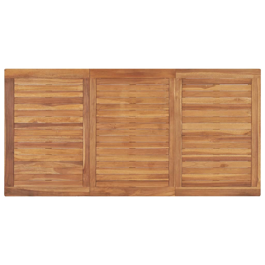 7 Piece Garden Dining Set 160x80 cm Solid Teak Wood