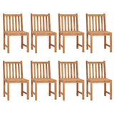 9 Piece Garden Dining Set 180x90 cm Solid Teak Wood - Side View