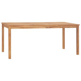 9 Piece Garden Dining Set 180x90 cm Solid Teak Wood - 45-Degree Angle