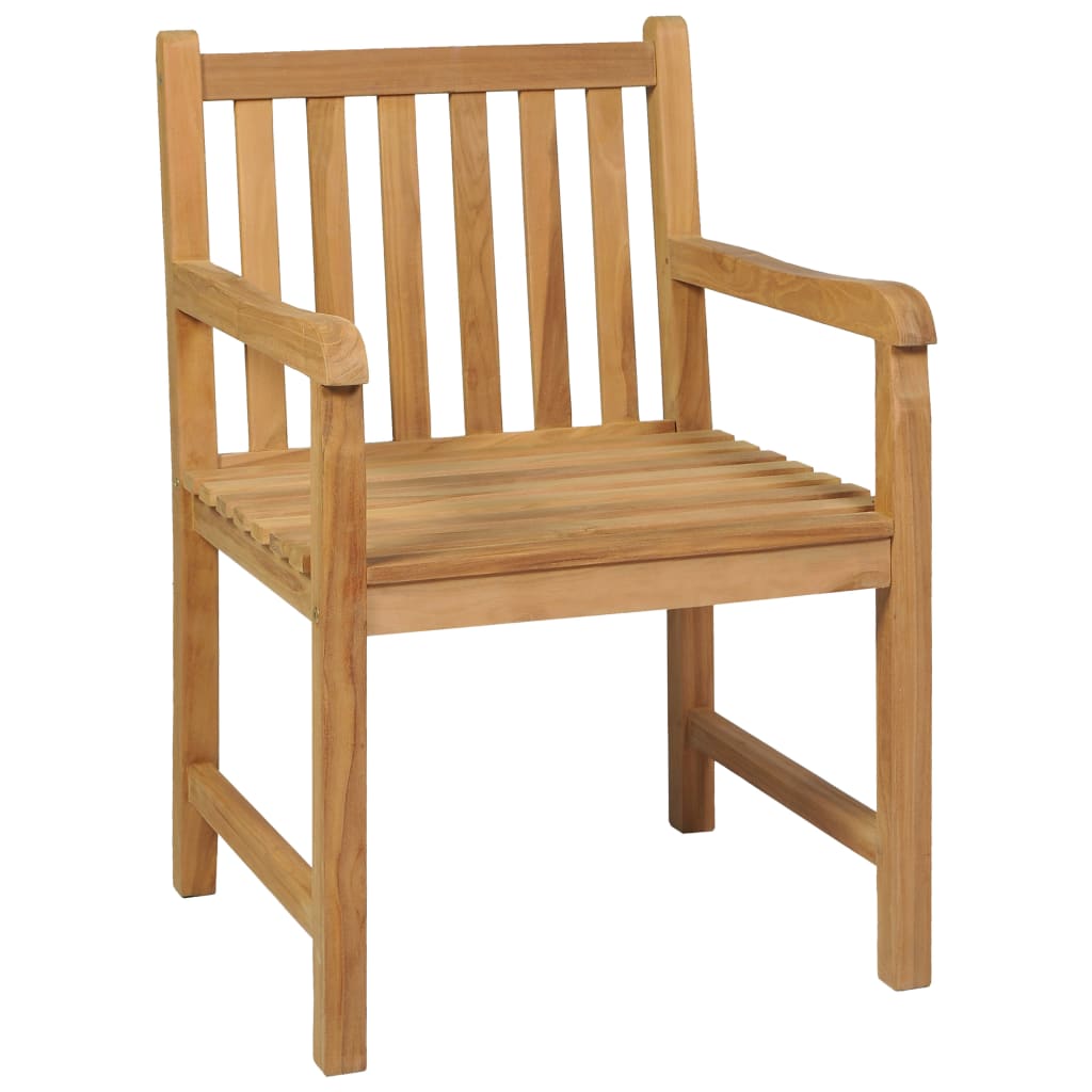 5 Piece Garden Dining Set 180x90 cm Solid Teak Wood