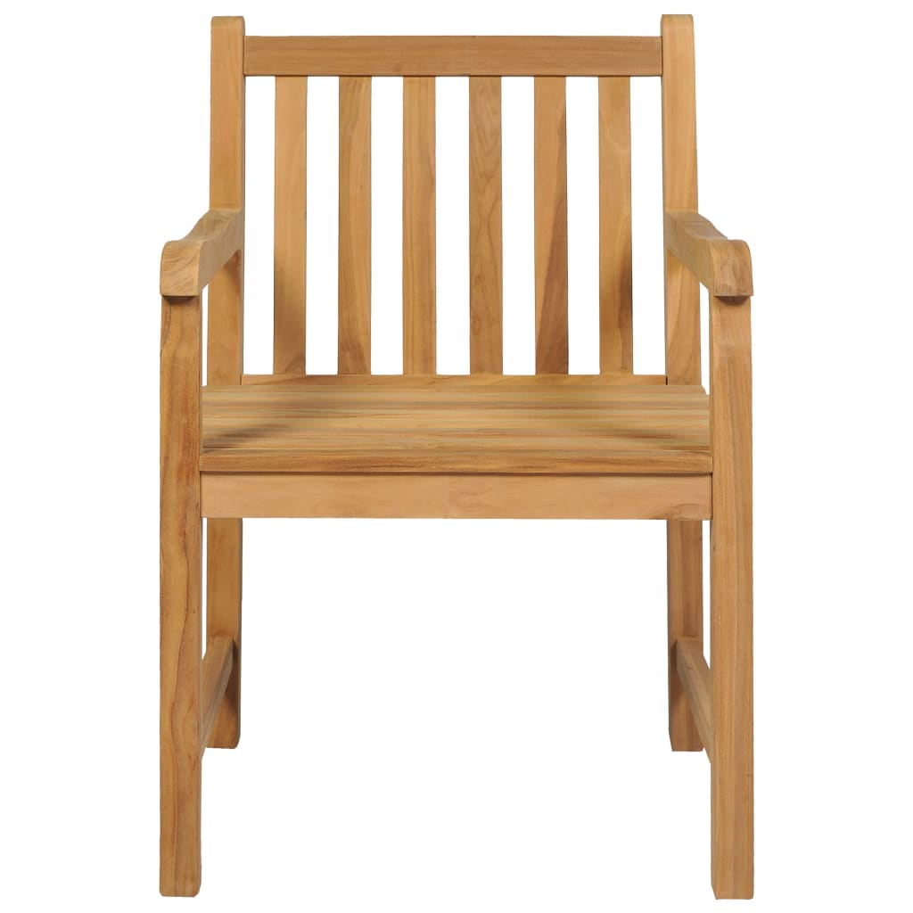 5 Piece Garden Dining Set 180x90 cm Solid Teak Wood