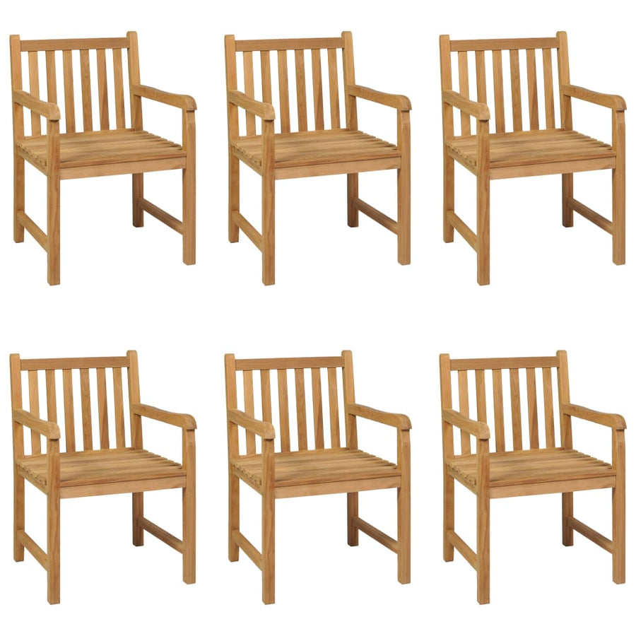 7 Piece Garden Dining Set 180x90 cm Solid Teak Wood