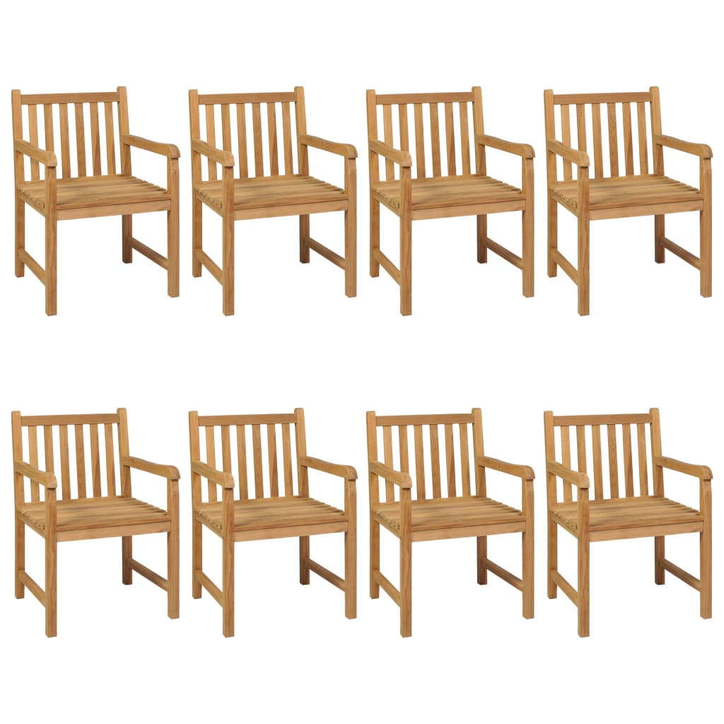 9 Piece Garden Dining Set 200x100 cm Solid Teak Wood
