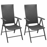 3 Piece Garden Dining Set Black - 45-Degree Angle