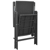 3 Piece Garden Dining Set Black - Extra Image