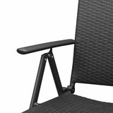 3 Piece Garden Dining Set Black - Extra Image