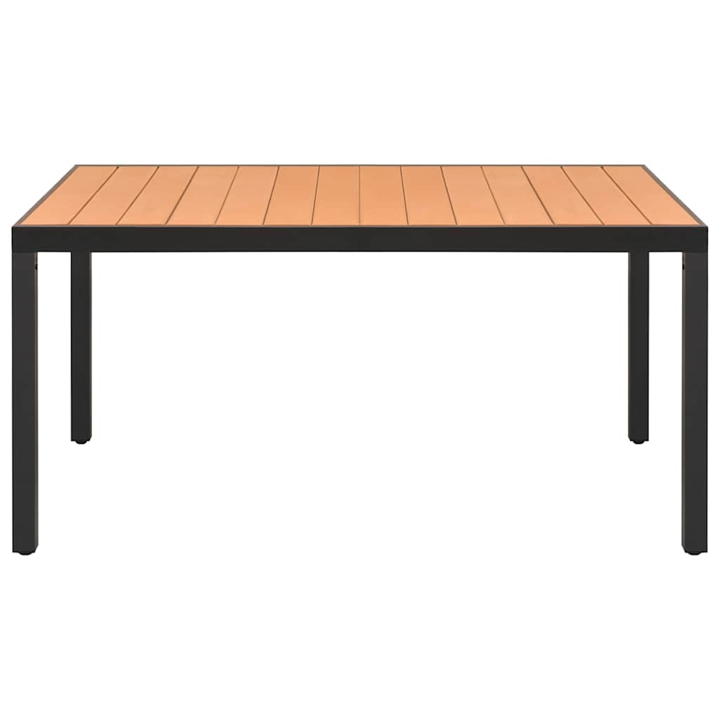 5 Piece Garden Dining Set Black and Brown