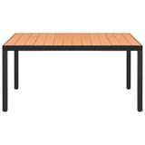 5 Piece Garden Dining Set Black and Brown
