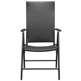 3 Piece Garden Dining Set Black - 45-Degree Angle