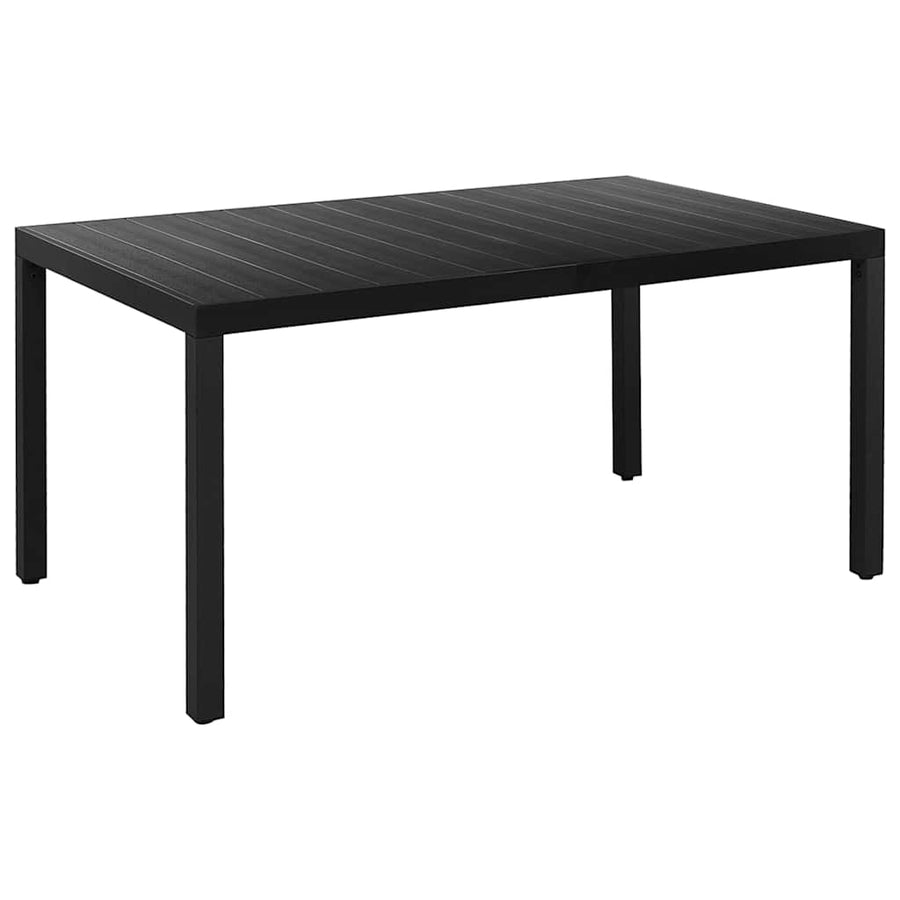 5 Piece Garden Dining Set Black