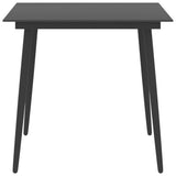 3 Piece Garden Dining Set Black