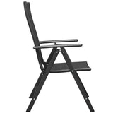 9 Piece Garden Dining Set Black - Low Angle