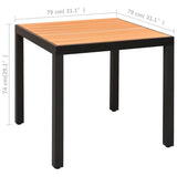 3 Piece Garden Dining Set Black and Brown - Extra Image