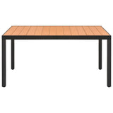 7 Piece Garden Dining Set Black and Brown - Extra Image