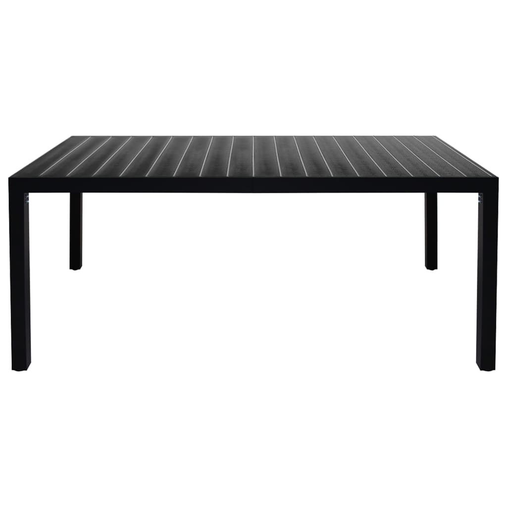 9 Piece Garden Dining Set Black and Brown