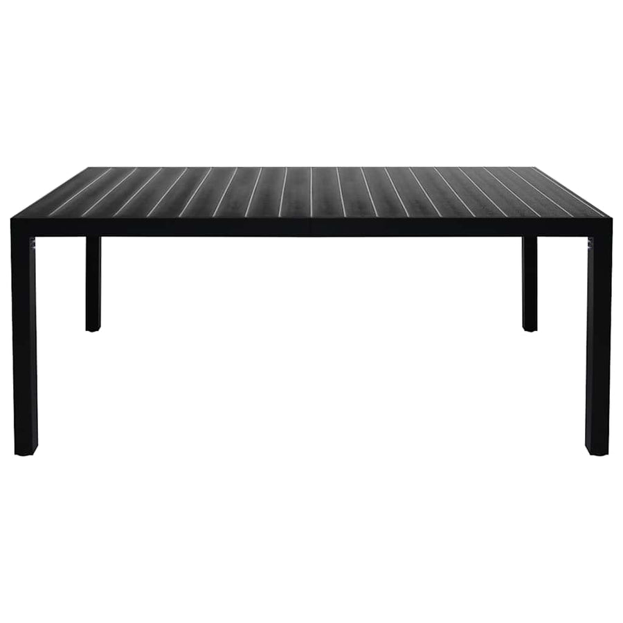 9 Piece Garden Dining Set Black and Brown