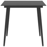 5 Piece Garden Dining Set Black and Brown