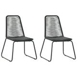 3 Piece Garden Dining Set PVC Rattan Black