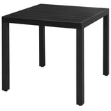 5 Piece Garden Dining Set PVC Rattan Black - Side View