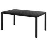 5 Piece Garden Dining Set PVC Rattan Black - Side View