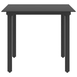 5 Piece Garden Dining Set PVC Rattan Black