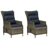 3 Piece Garden Lounge Set with Cushions Poly Rattan Brown - Close-Up Angle