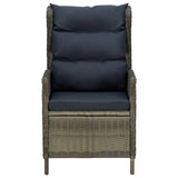 3 Piece Garden Lounge Set with Cushions Poly Rattan Brown - Extra Image
