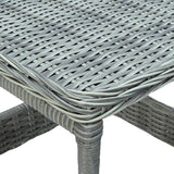2 Piece Garden Lounge Set with Cushions Poly Rattan Light Grey - 45-Degree Angle