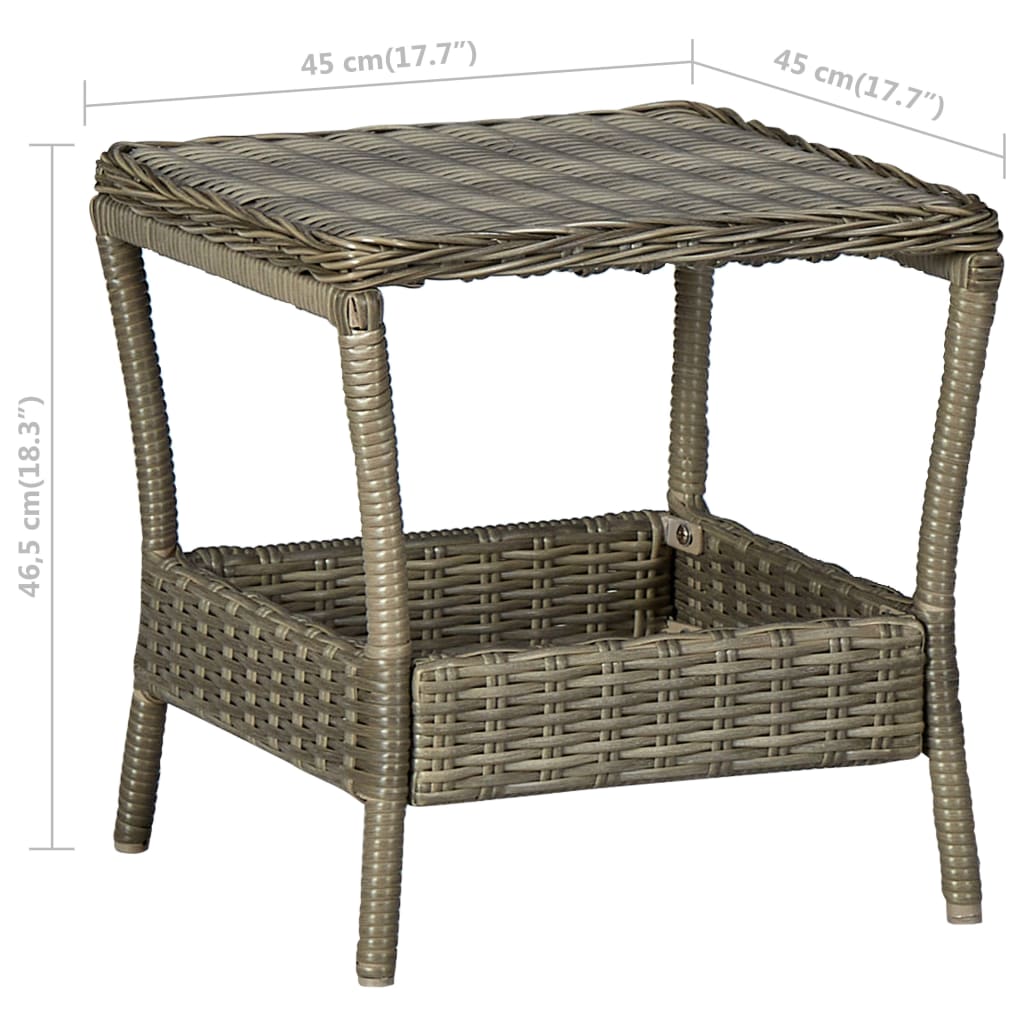 2 Piece Garden Lounge Set with Cushions Poly Rattan Brown
