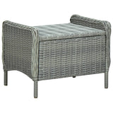 3 Piece Garden Lounge Set with Cushions Poly Rattan Light Grey - Extra Image