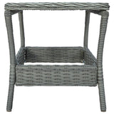 3 Piece Garden Lounge Set with Cushions Poly Rattan Light Grey - Extra Image