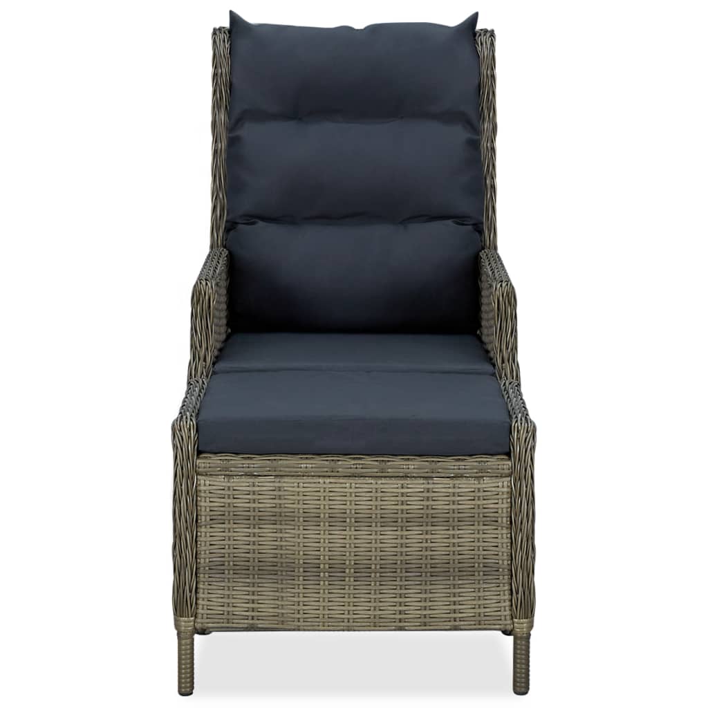 3 Piece Garden Lounge Set with Cushions Poly Rattan Brown