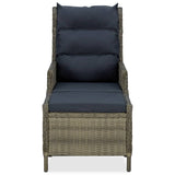 3 Piece Garden Lounge Set with Cushions Poly Rattan Brown - 45-Degree Angle