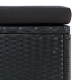 6 Piece Garden Lounge Set with Cushions Poly Rattan Black