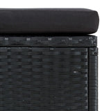 6 Piece Garden Lounge Set with Cushions Poly Rattan Black - Extra Image