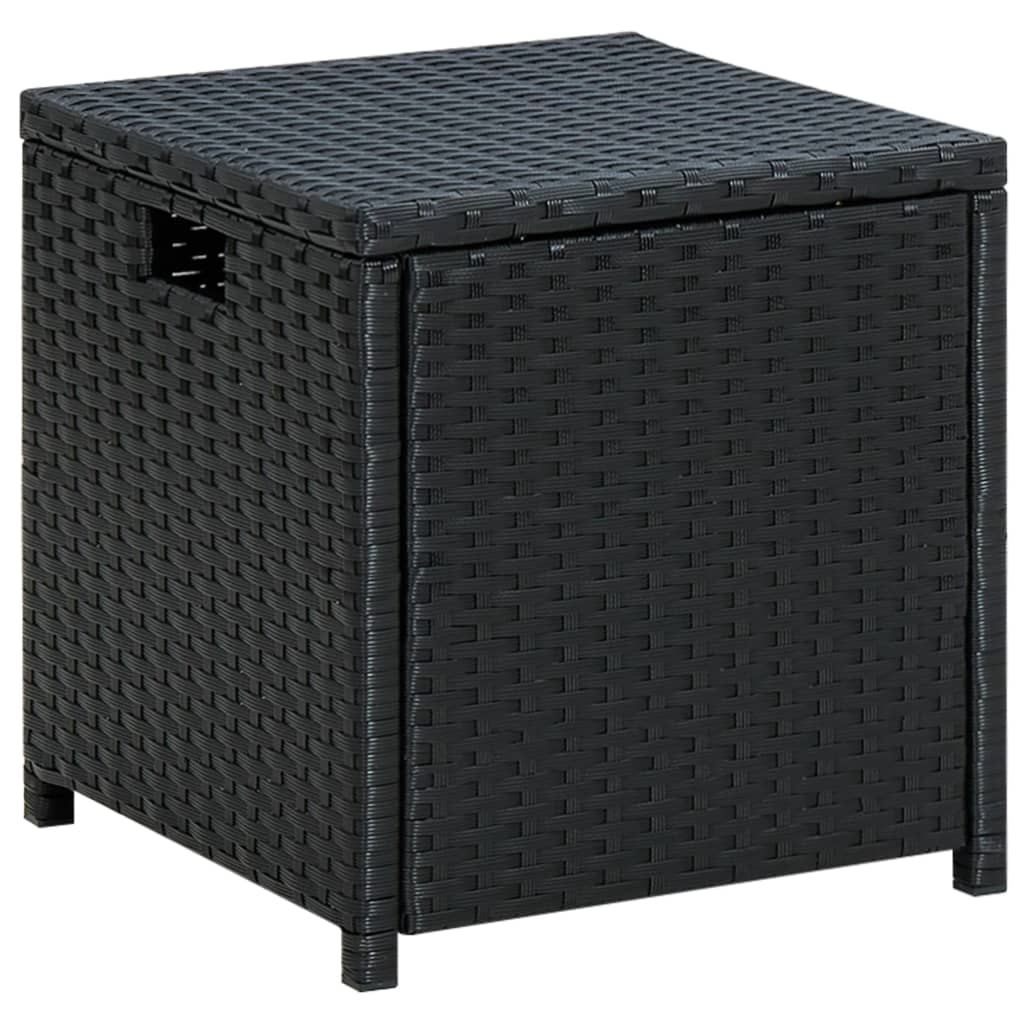 6 Piece Garden Lounge Set with Cushions Poly Rattan Black