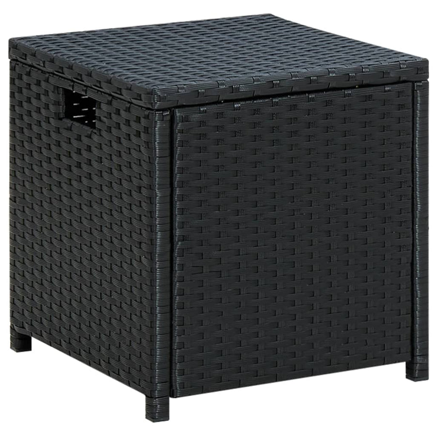 6 Piece Garden Lounge Set with Cushions Poly Rattan Black