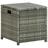 6 Piece Garden Lounge Set with Cushions Poly Rattan Grey - Close-Up Angle