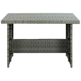 6 Piece Garden Lounge Set with Cushions Poly Rattan Grey - Extra Image