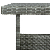 6 Piece Garden Lounge Set with Cushions Poly Rattan Grey - Extra Image