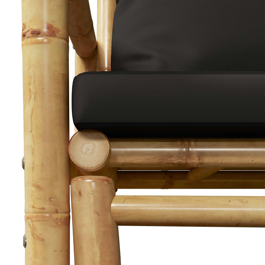 Garden Bench with Cushions 115 cm Bamboo