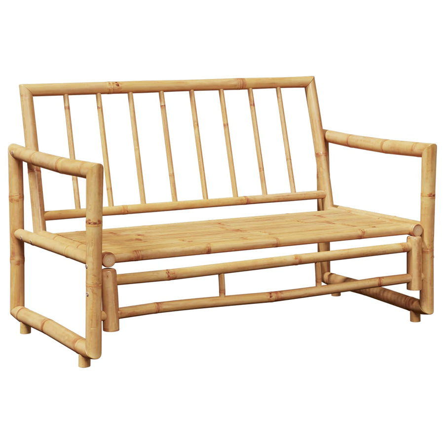 Garden Bench with Cushions 115 cm Bamboo