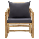 Garden Chairs with Cushions 2 pcs Bamboo - Side View