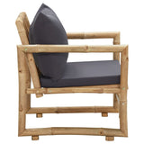 Garden Chairs with Cushions 2 pcs Bamboo - 45-Degree Angle